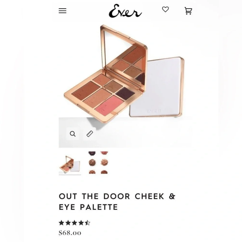 Ever Beauty ‘Out the Door’ 4 in 1 | Eye & Cheek Contour Pallet - NIB - $68
